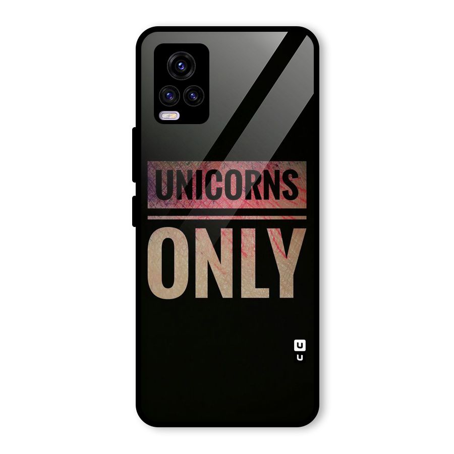Unicorns Only Glass Back Case for Vivo V20