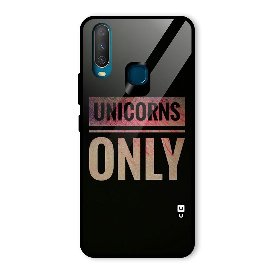 Unicorns Only Glass Back Case for Vivo Y17