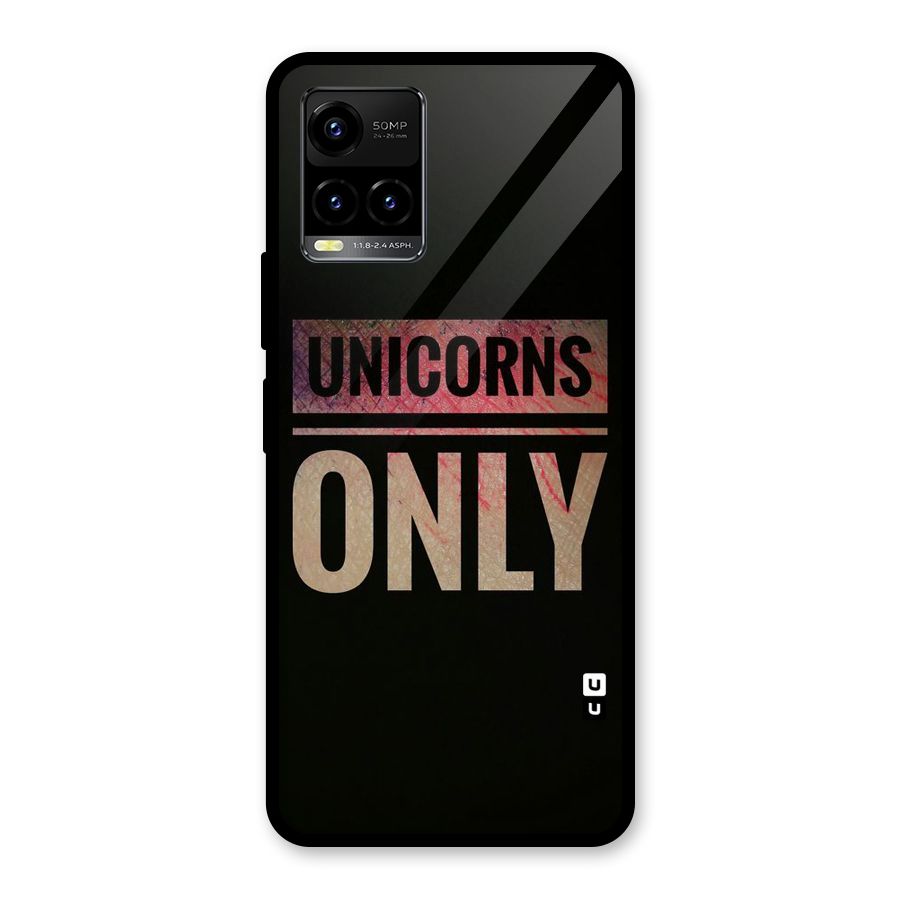 Unicorns Only Glass Back Case for Vivo Y21A