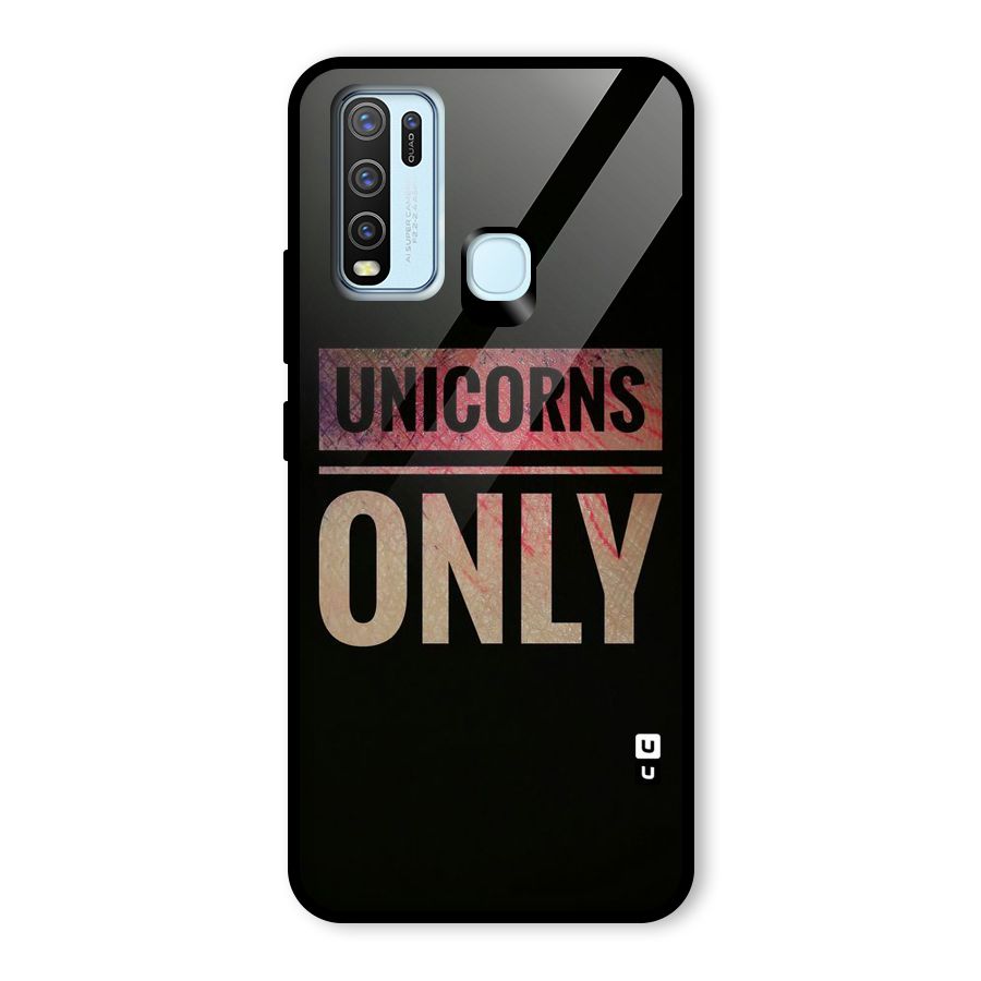 Unicorns Only Glass Back Case for Vivo Y30