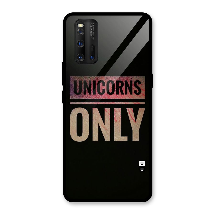 Unicorns Only Glass Back Case for Vivo iQOO 3