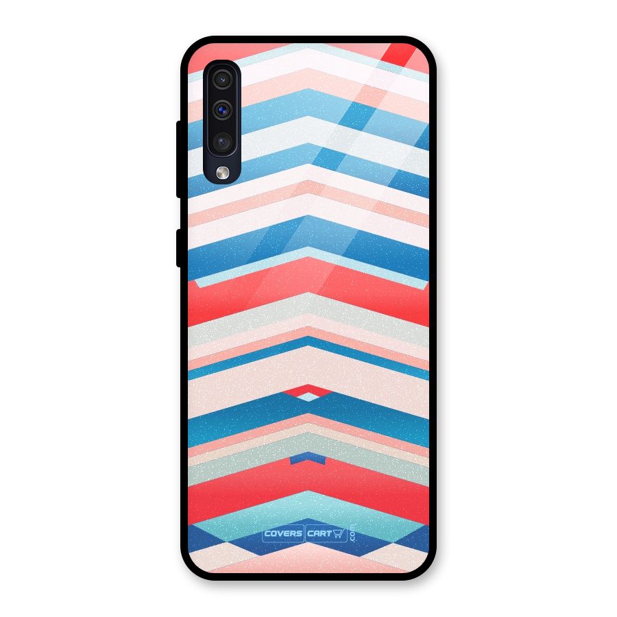 Unique Vibrant Colours Glass Back Case for Galaxy A50
