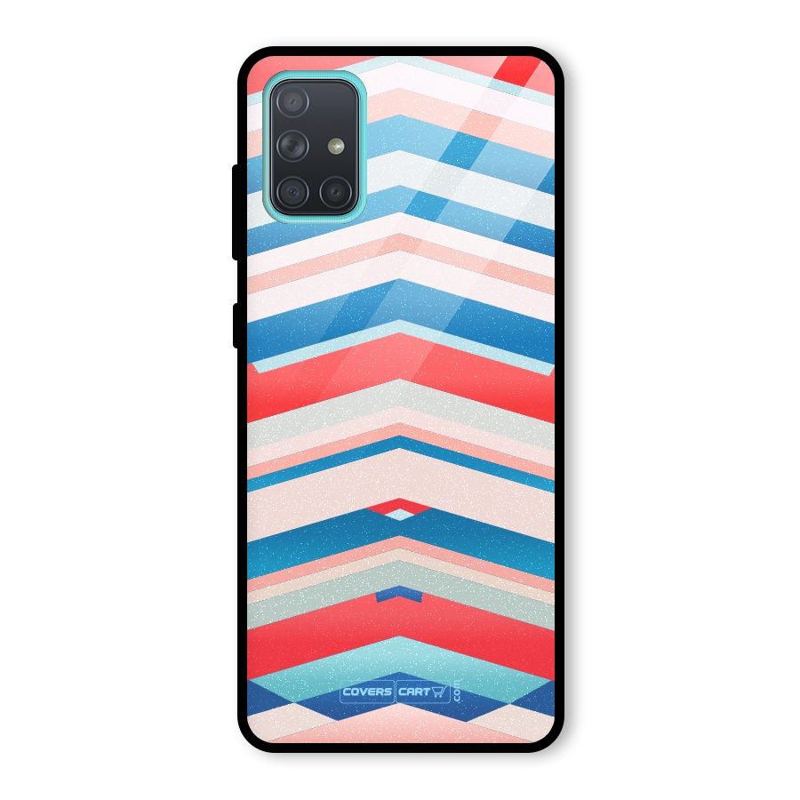 Unique Vibrant Colours Glass Back Case for Galaxy A71