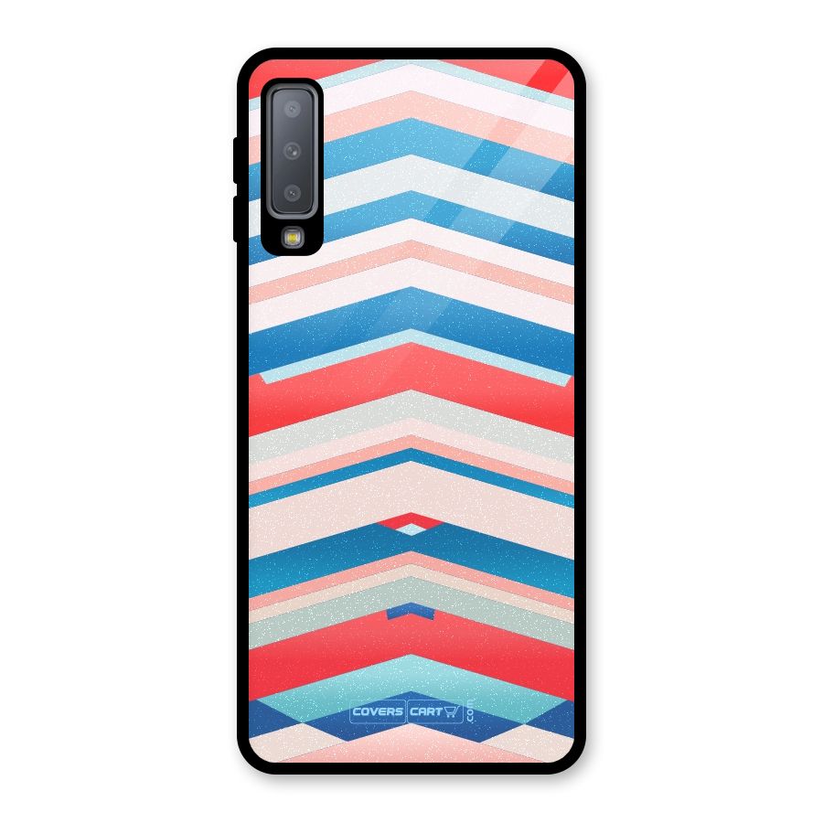 Unique Vibrant Colours Glass Back Case for Galaxy A7 (2018)