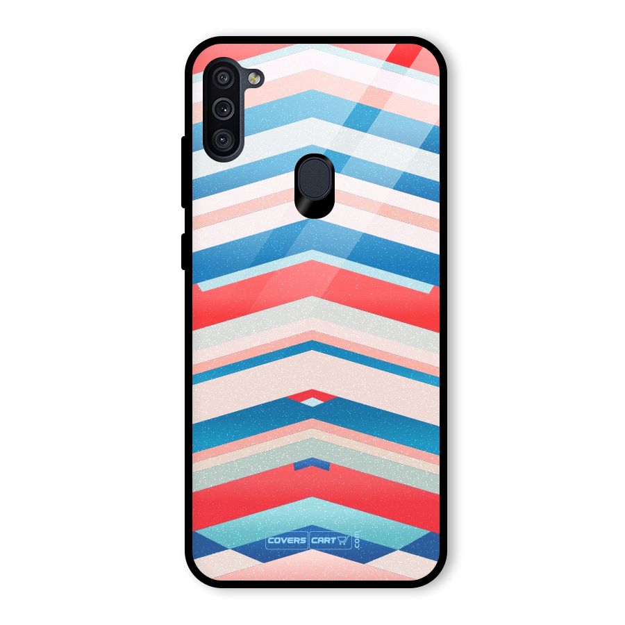 Unique Vibrant Colours Glass Back Case for Galaxy M11