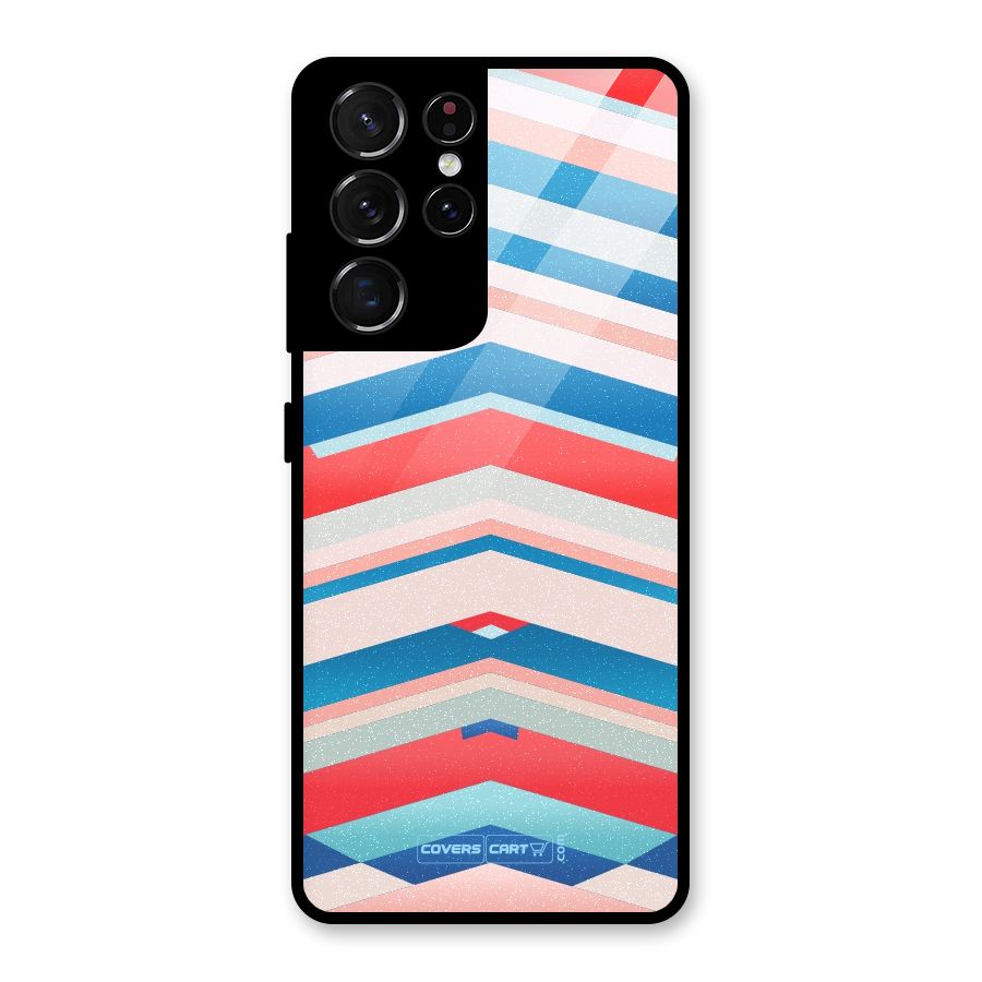 Unique Vibrant Colours Glass Back Case for Galaxy S21 Ultra 5G