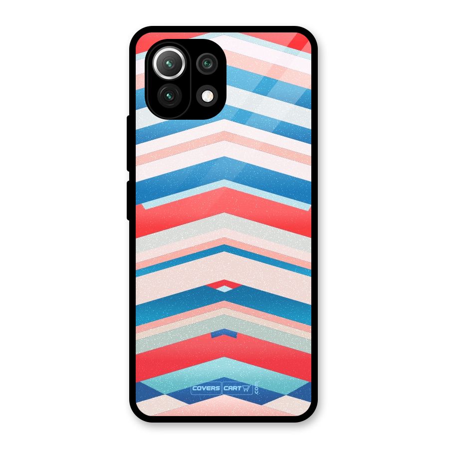 Unique Vibrant Colours Glass Back Case for Mi 11 Lite NE 5G