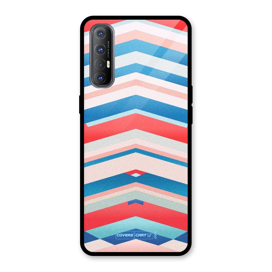 Unique Vibrant Colours Glass Back Case for Oppo Reno3 Pro