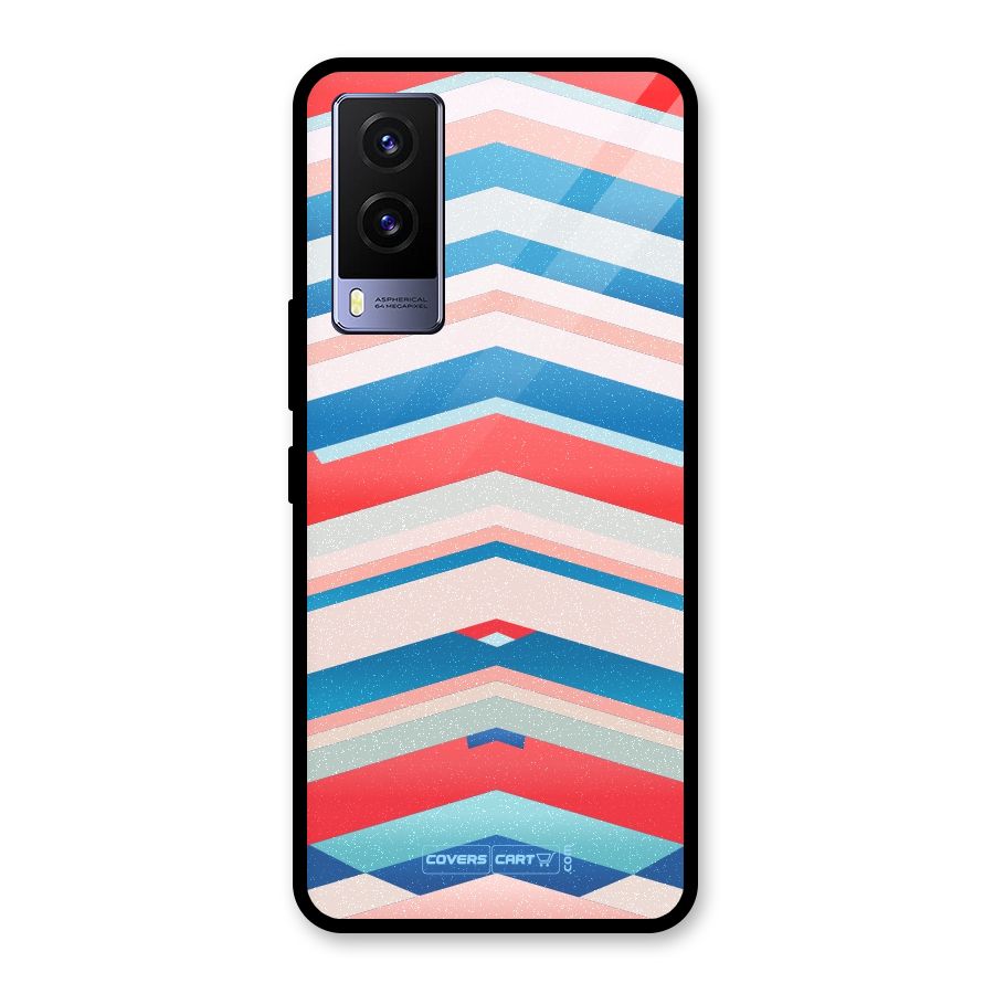 Unique Vibrant Colours Glass Back Case for Vivo V21e 5G