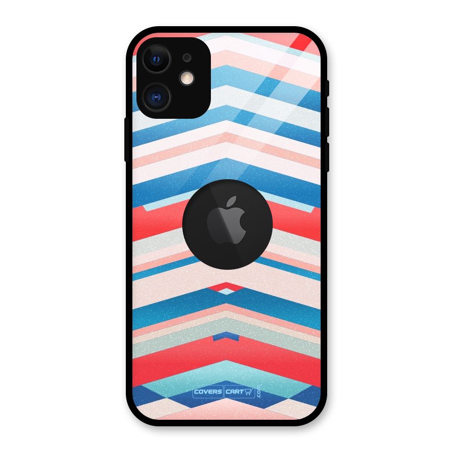 Unique Vibrant Colours Glass Back Case for iPhone 11 Logo Cut