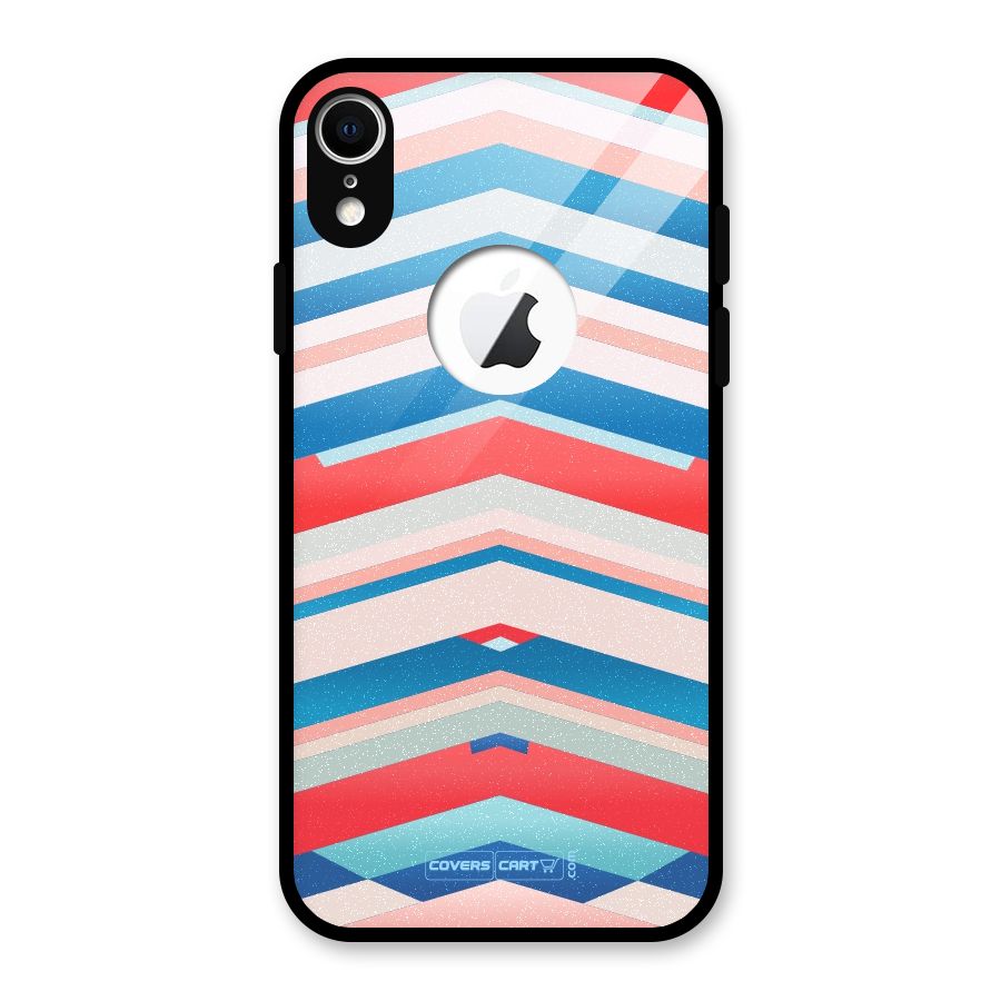 Unique Vibrant Colours Glass Back Case for iPhone XR Logo Cut