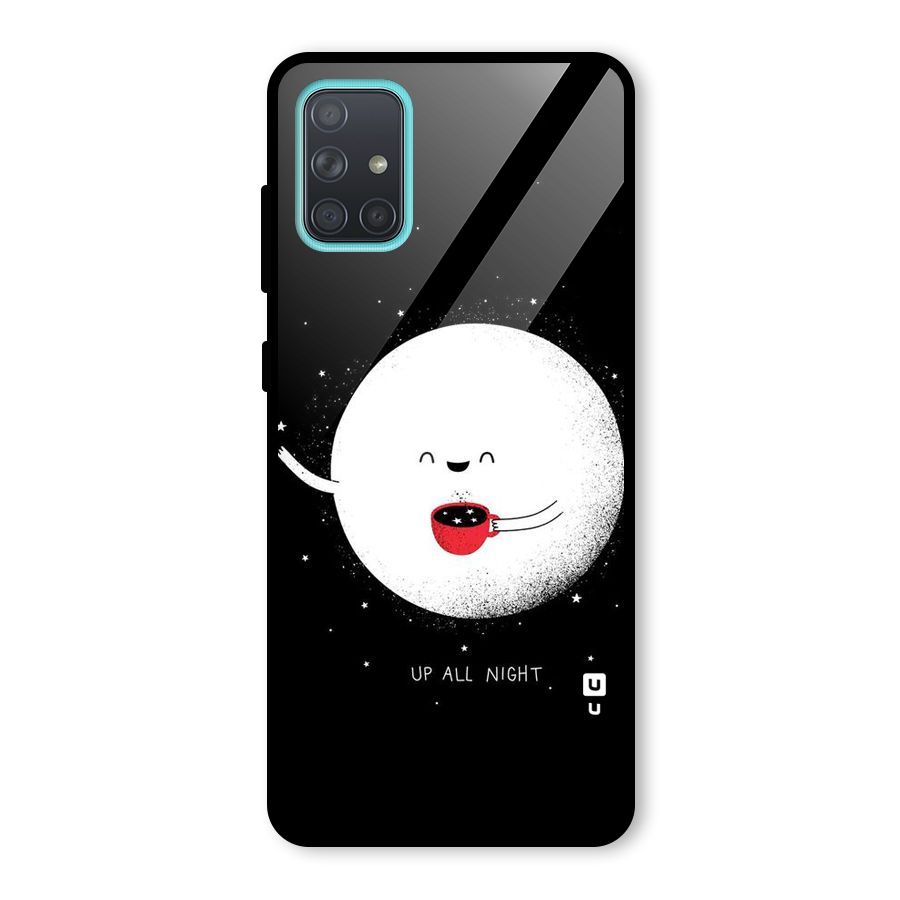 Up All Night Glass Back Case for Galaxy A71