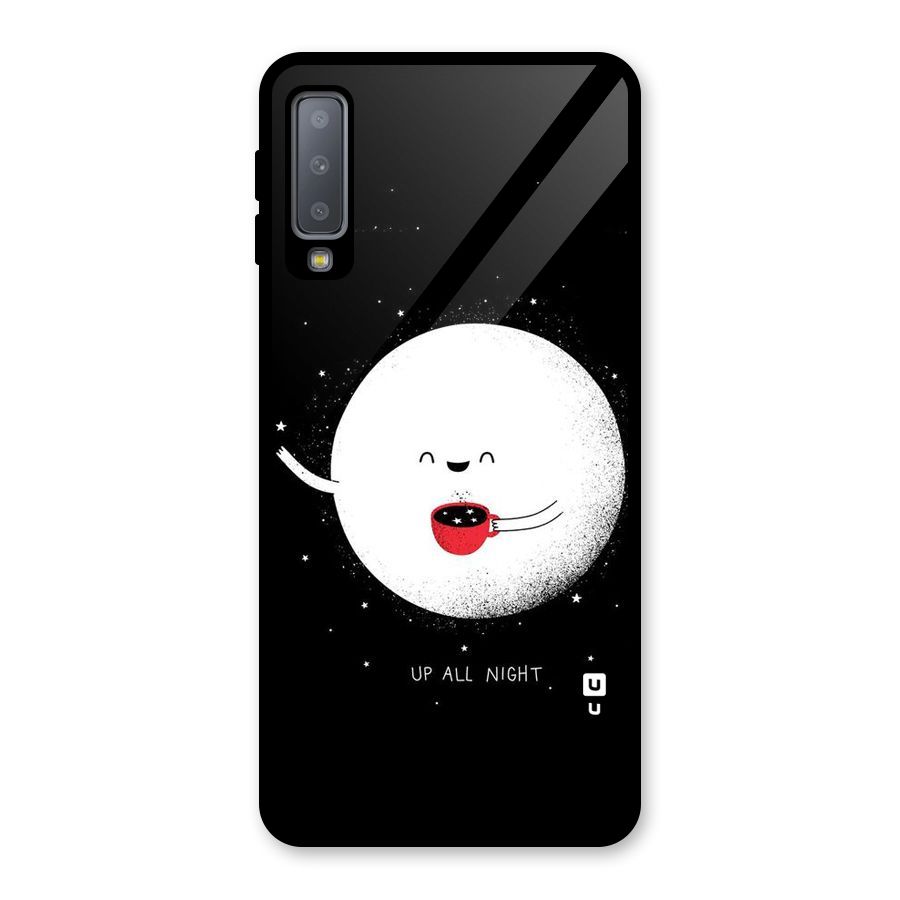 Up All Night Glass Back Case for Galaxy A7 (2018)