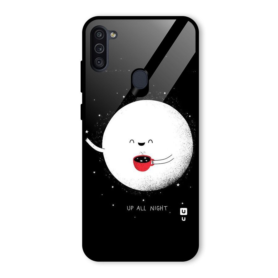 Up All Night Glass Back Case for Galaxy M11