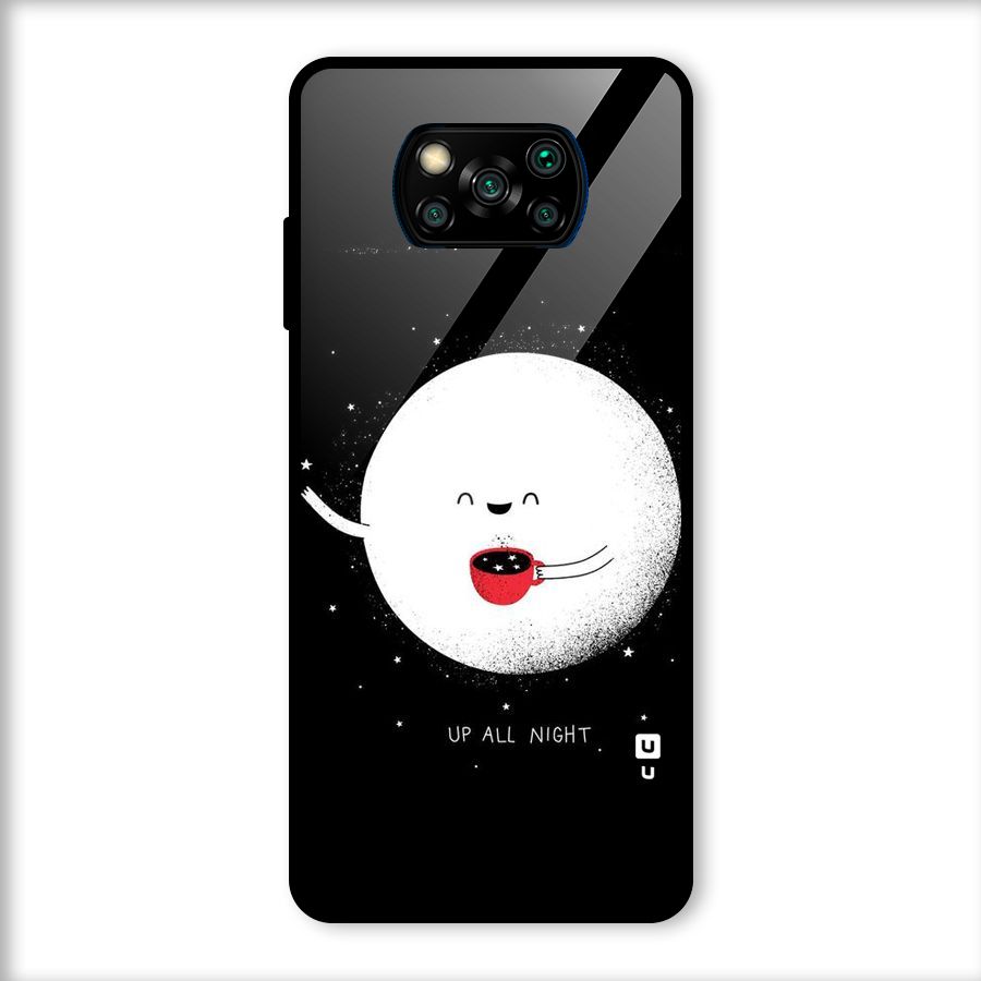 Up All Night Glass Back Case for Poco X3