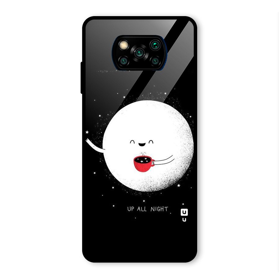 Up All Night Glass Back Case for Poco X3 Pro