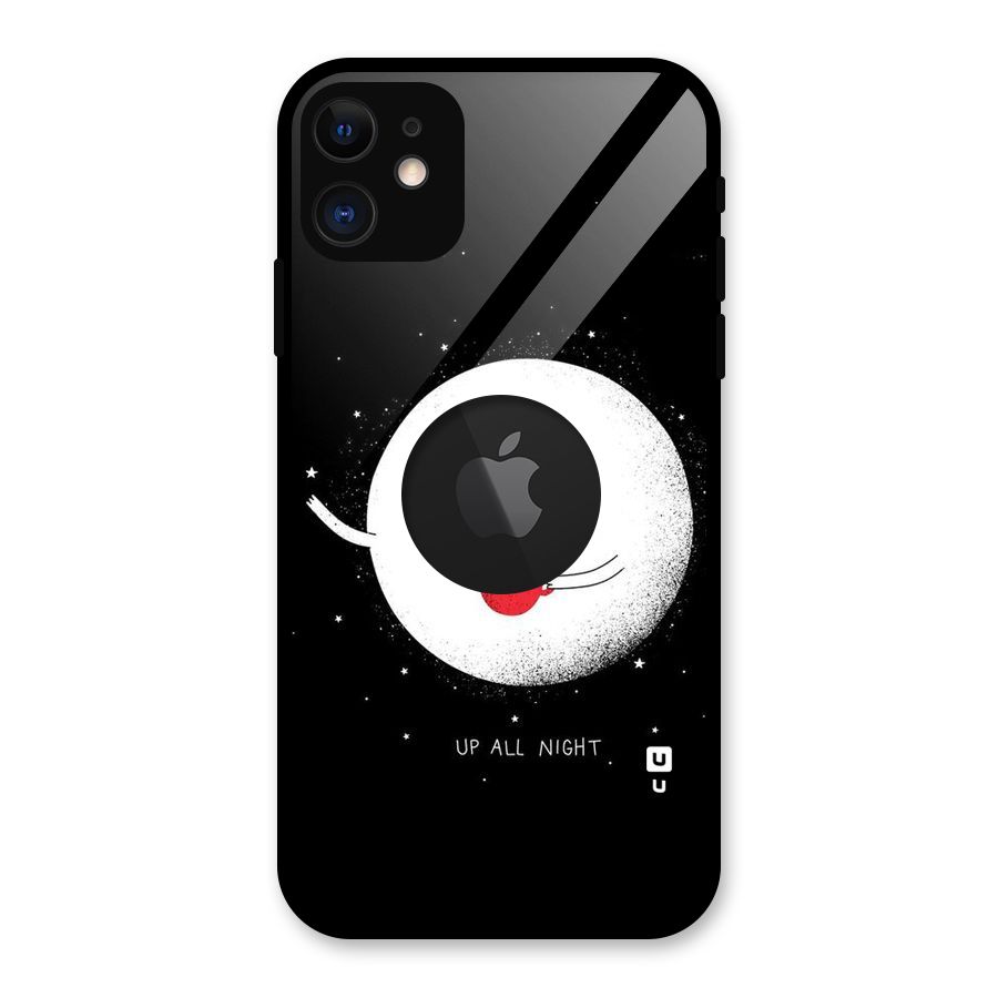 Up All Night Glass Back Case for iPhone 11 Logo Cut