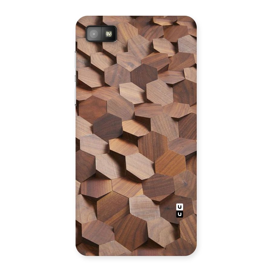 Uplifted Wood Hexagons Back Case for Blackberry Z10