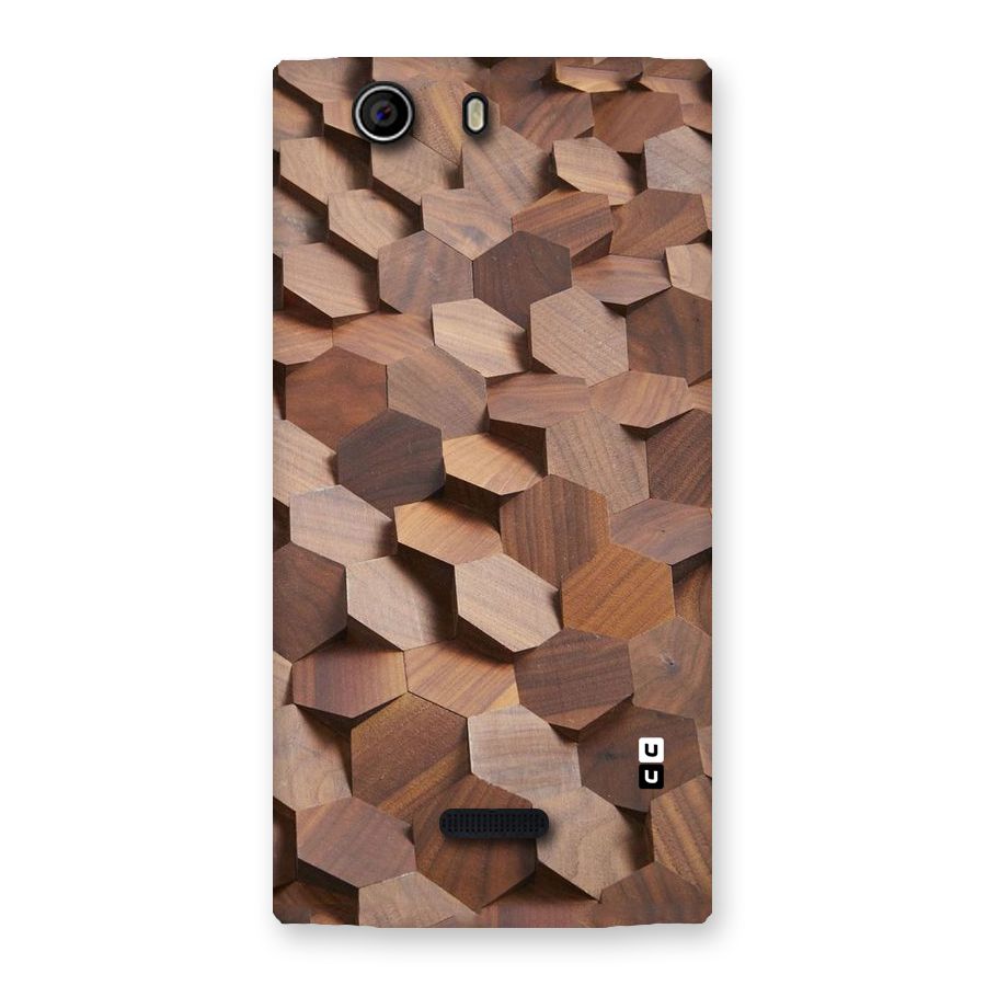 Uplifted Wood Hexagons Back Case for Canvas Nitro 2 E311