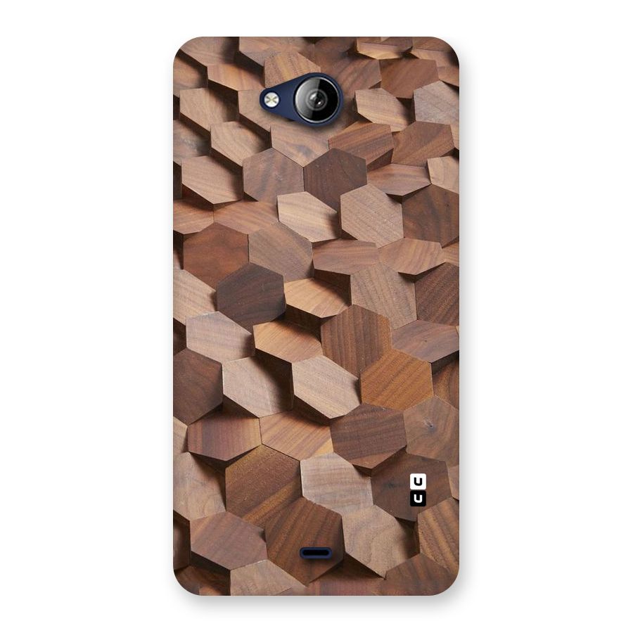 Uplifted Wood Hexagons Back Case for Canvas Play Q355