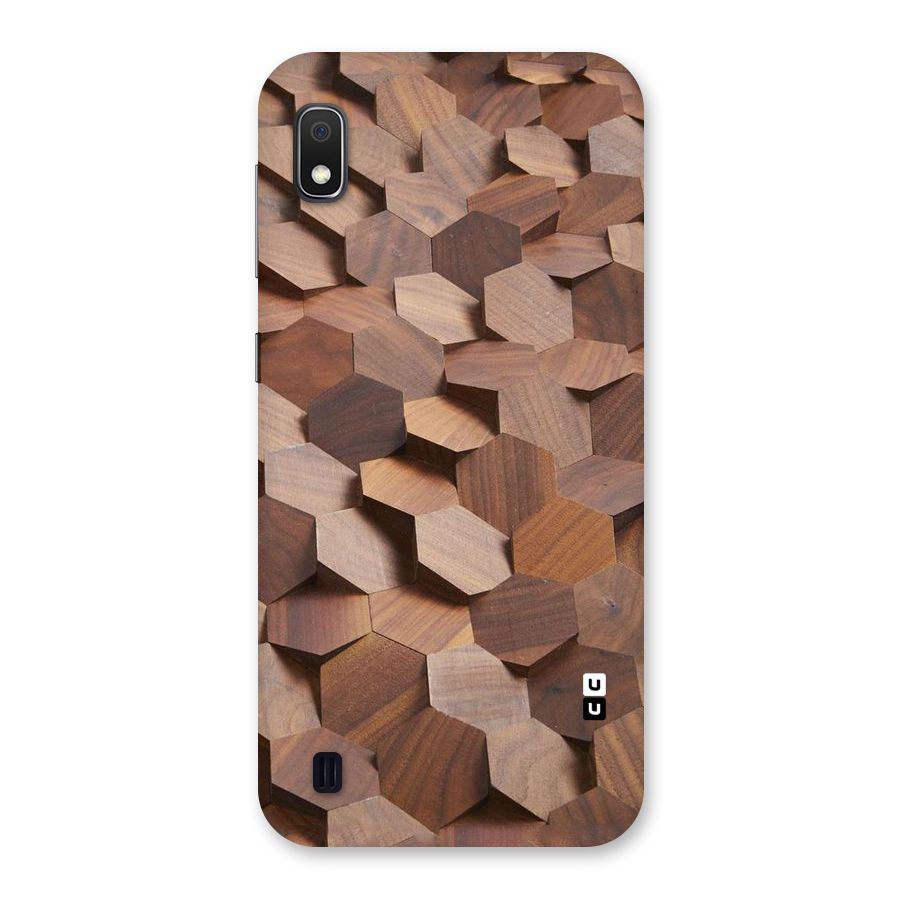 Uplifted Wood Hexagons Back Case for Galaxy A10