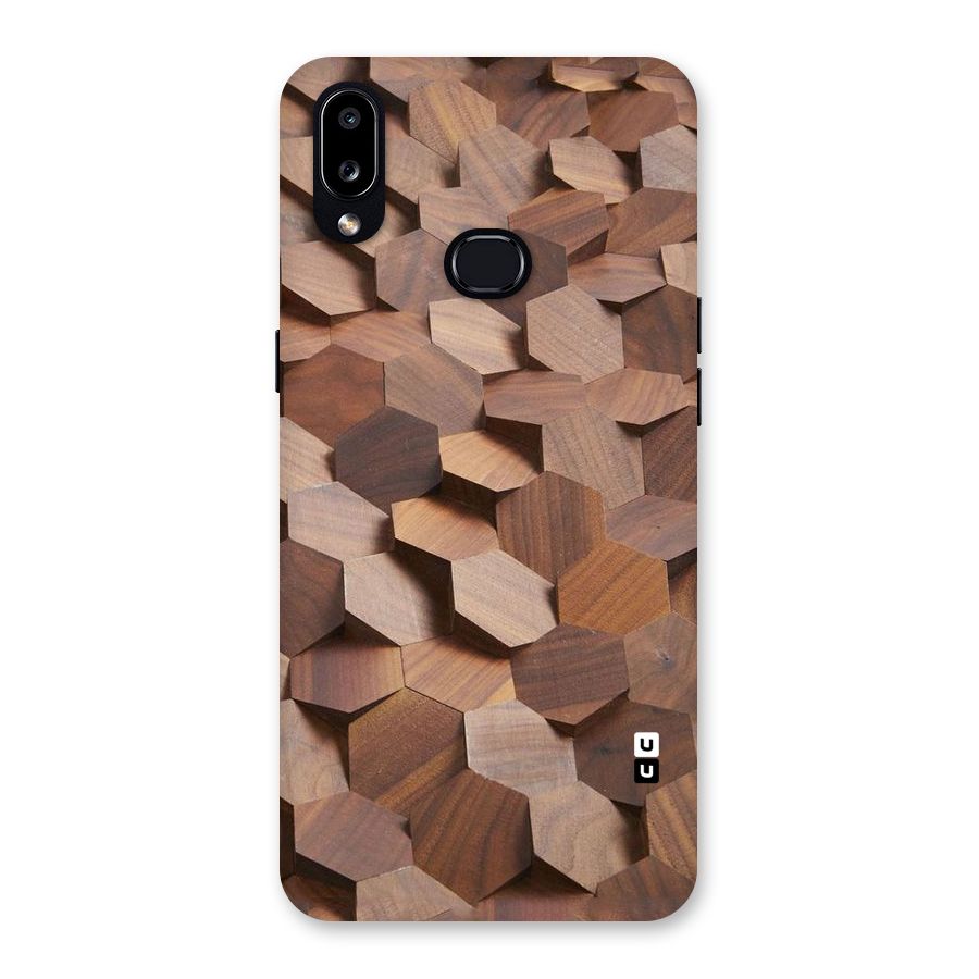 Uplifted Wood Hexagons Back Case for Galaxy A10s