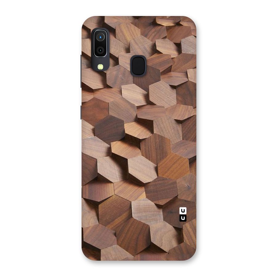 Uplifted Wood Hexagons Back Case for Galaxy A20