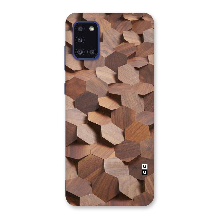 Uplifted Wood Hexagons Back Case for Galaxy A31