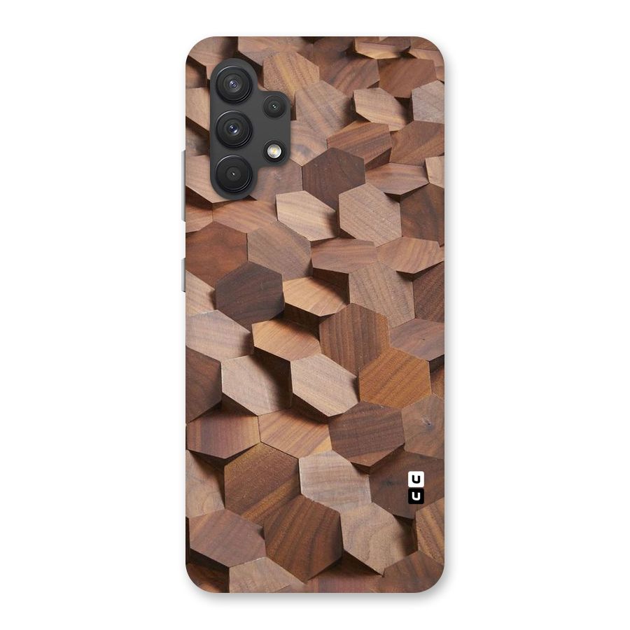 Uplifted Wood Hexagons Back Case for Galaxy A32
