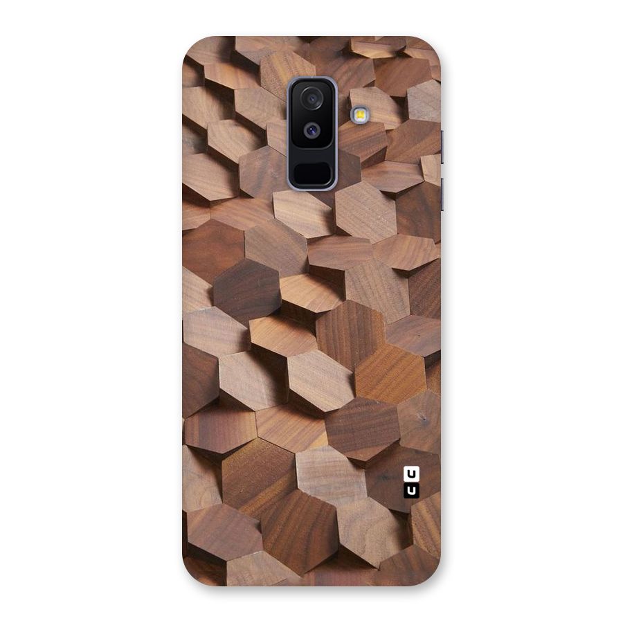 Uplifted Wood Hexagons Back Case for Galaxy A6 Plus