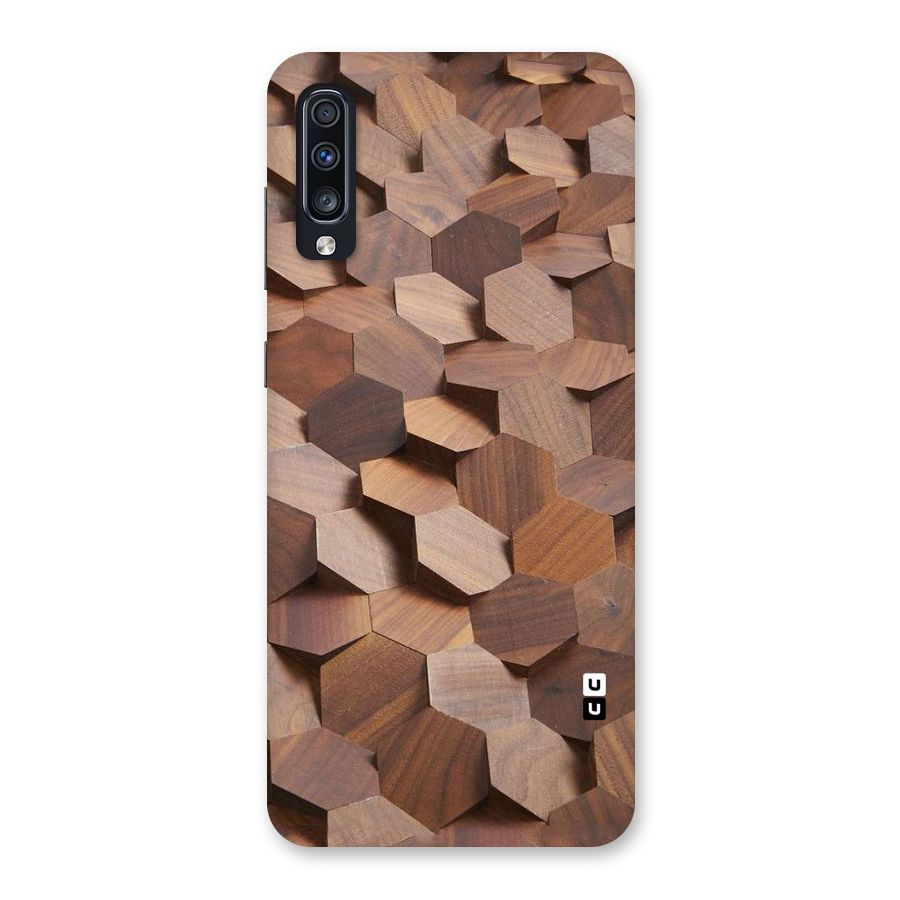 Uplifted Wood Hexagons Back Case for Galaxy A70