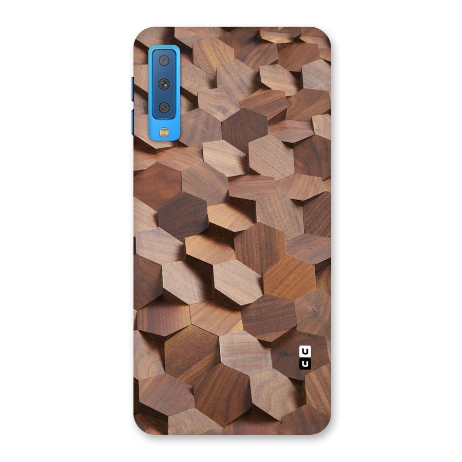 Uplifted Wood Hexagons Back Case for Galaxy A7 (2018)