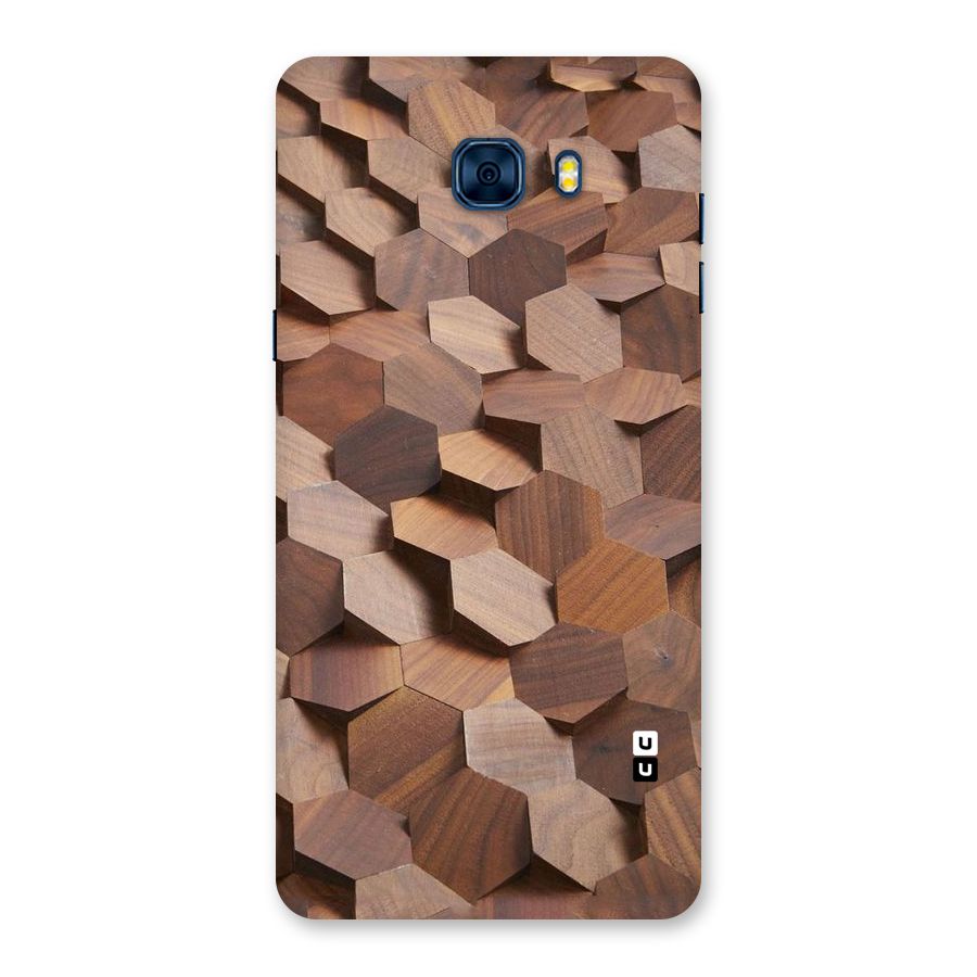 Uplifted Wood Hexagons Back Case for Galaxy C7 Pro