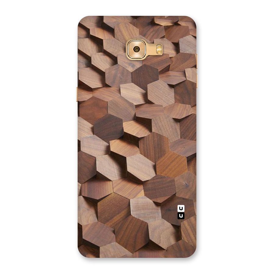 Uplifted Wood Hexagons Back Case for Galaxy C9 Pro