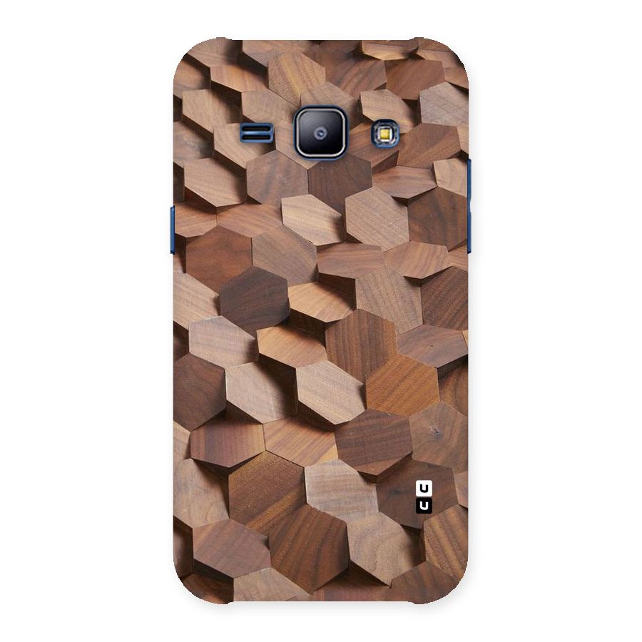Uplifted Wood Hexagons Back Case for Galaxy J1