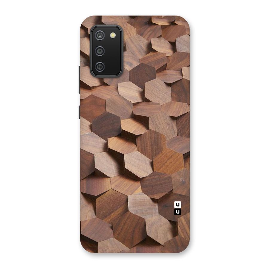 Uplifted Wood Hexagons Back Case for Galaxy M02s
