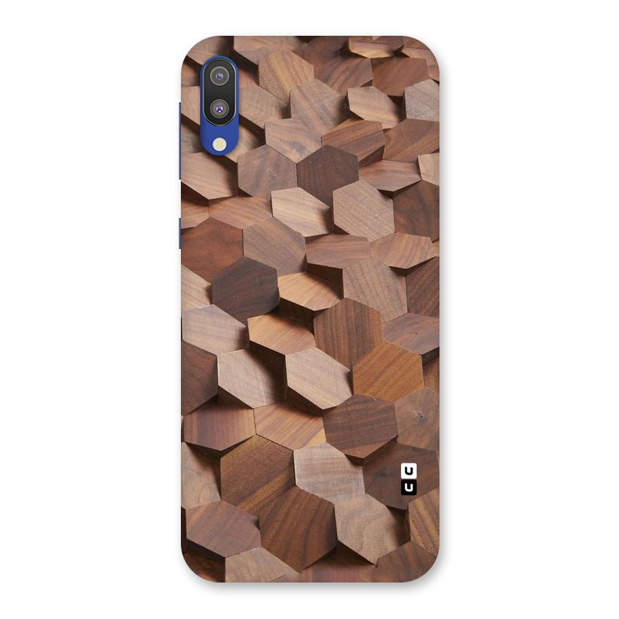 Uplifted Wood Hexagons Back Case for Galaxy M10