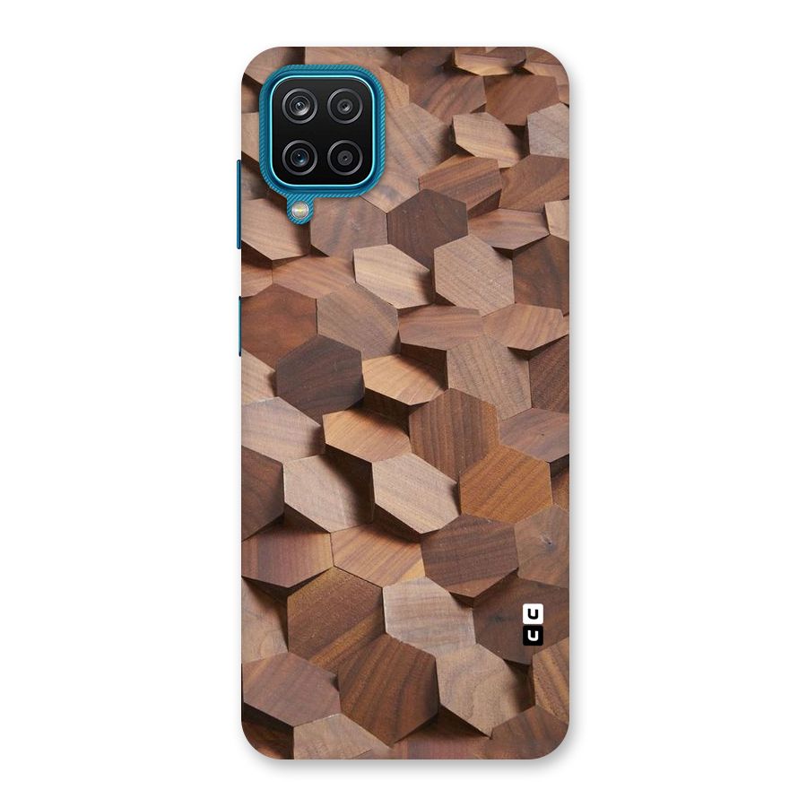 Uplifted Wood Hexagons Back Case for Galaxy M12