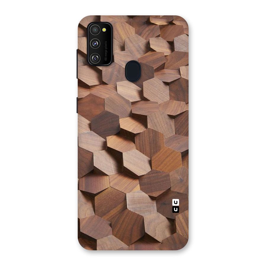 Uplifted Wood Hexagons Back Case for Galaxy M30s