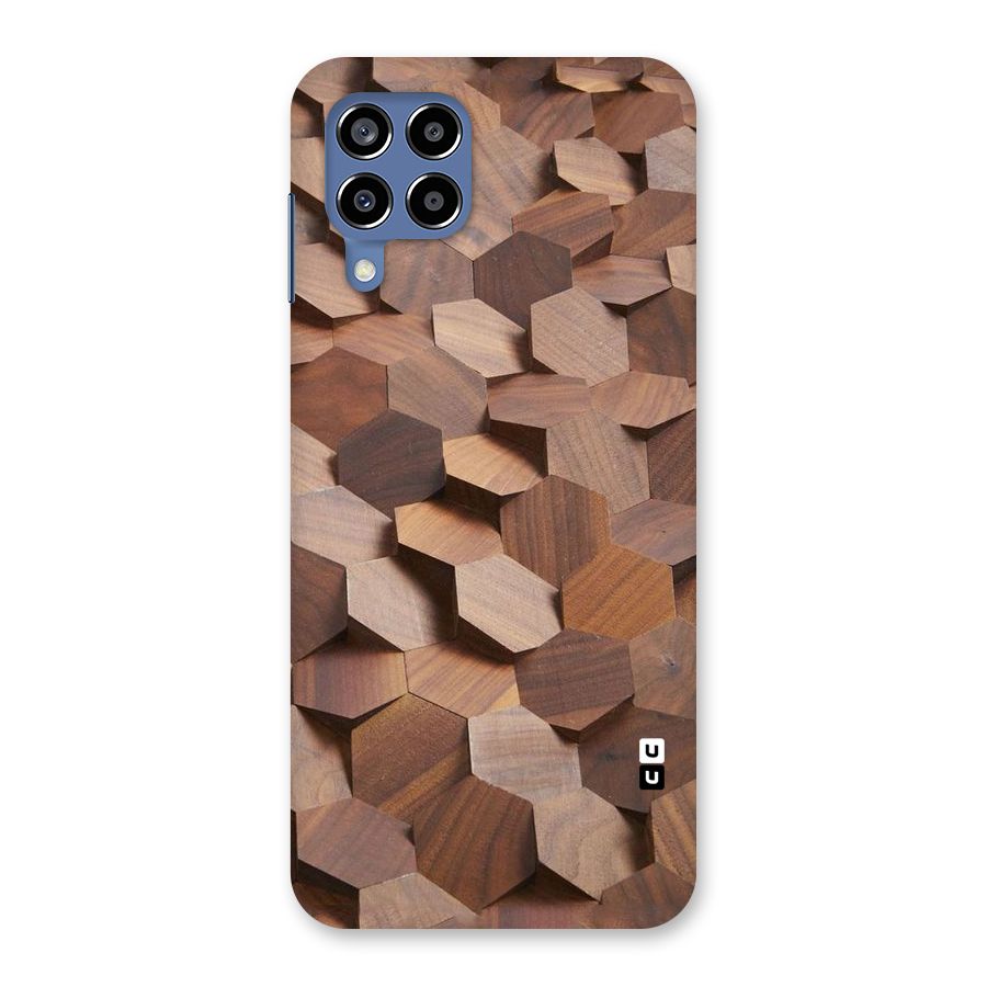 Uplifted Wood Hexagons Back Case for Galaxy M53 5G