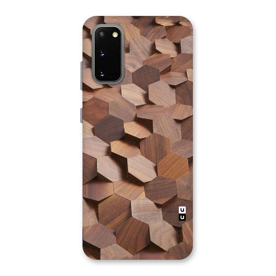Uplifted Wood Hexagons Back Case for Galaxy S20