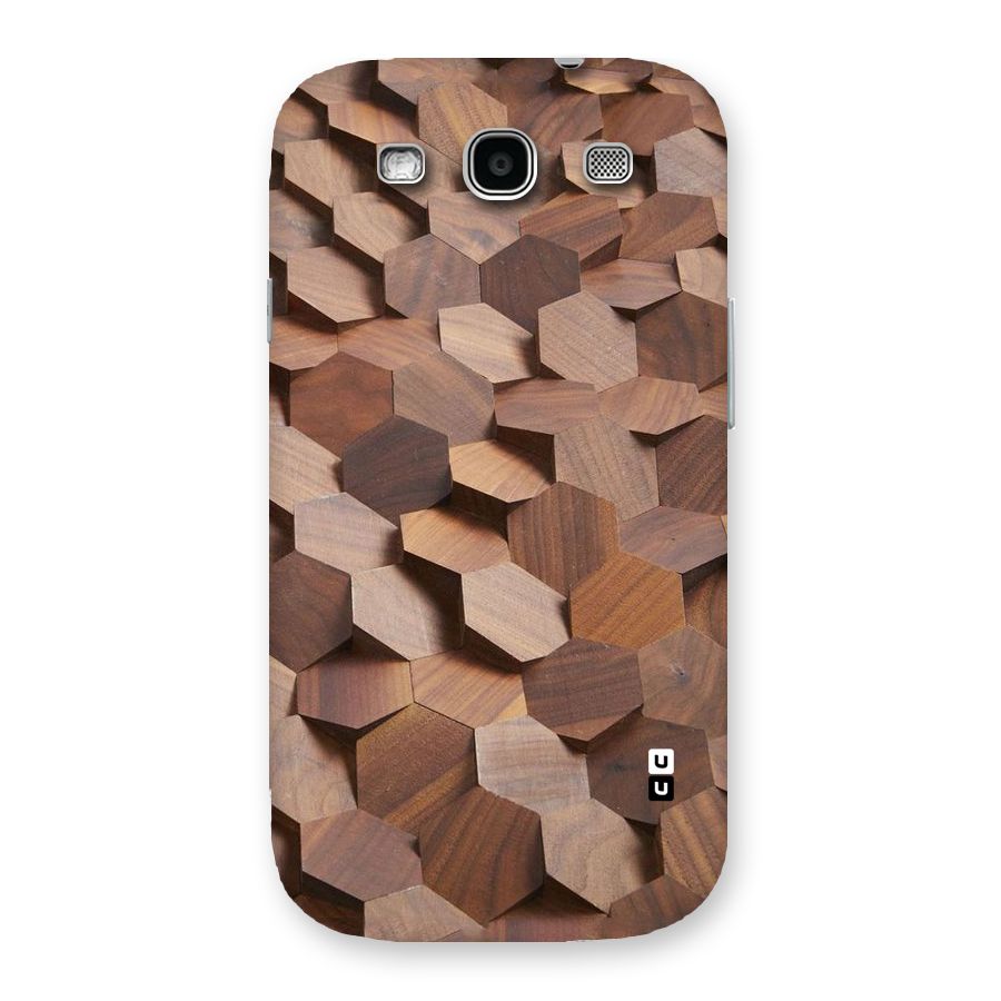 Uplifted Wood Hexagons Back Case for Galaxy S3