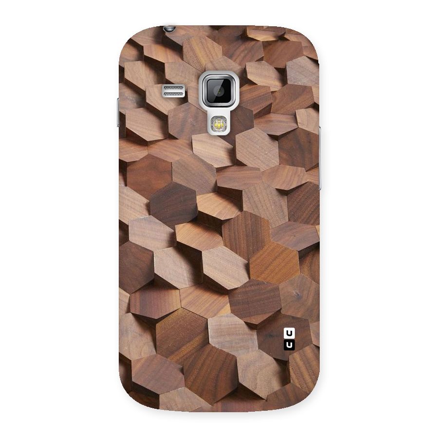 Uplifted Wood Hexagons Back Case for Galaxy S Duos