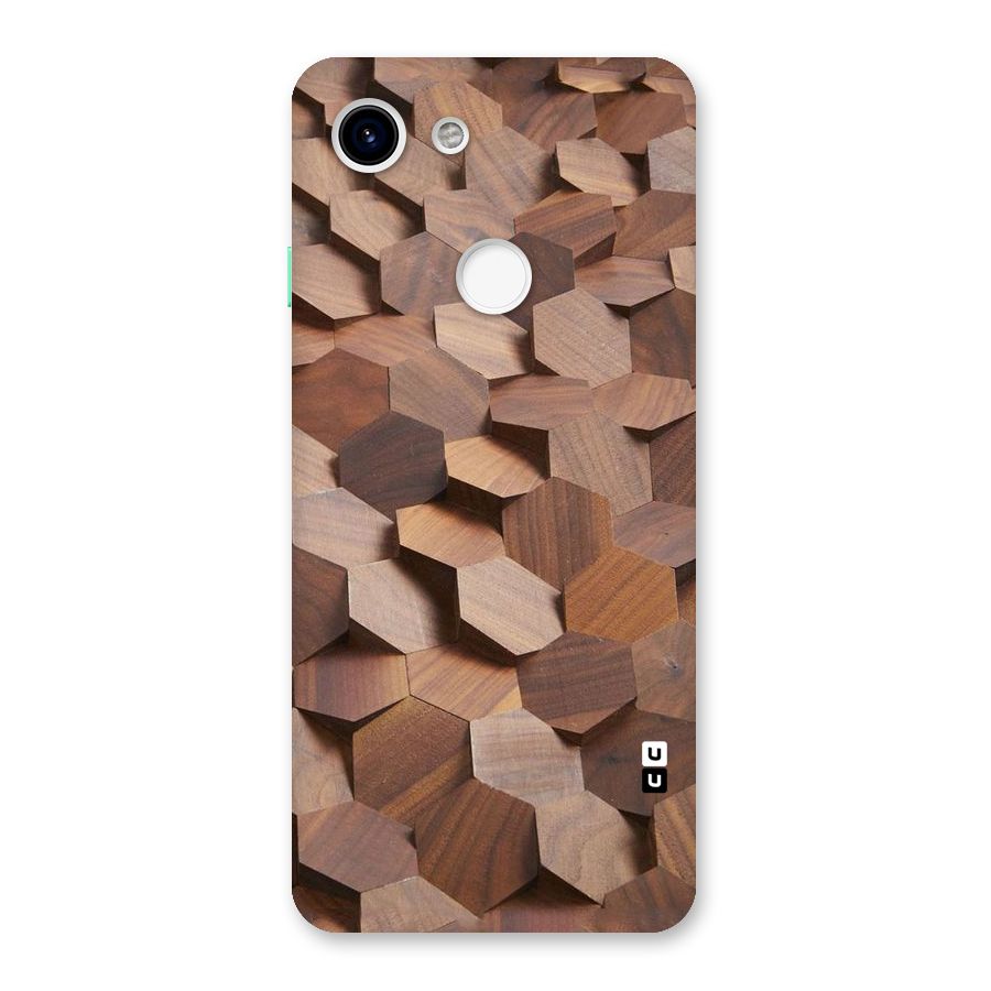 Uplifted Wood Hexagons Back Case for Google Pixel 3