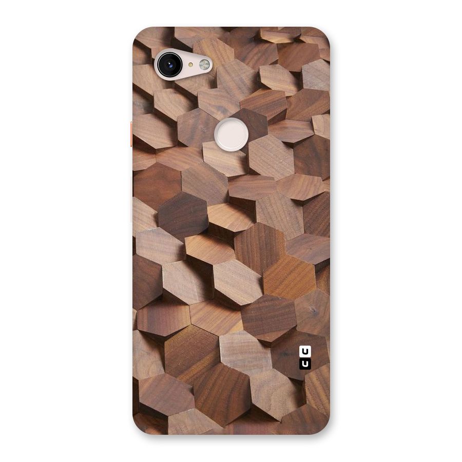 Uplifted Wood Hexagons Back Case for Google Pixel 3 XL