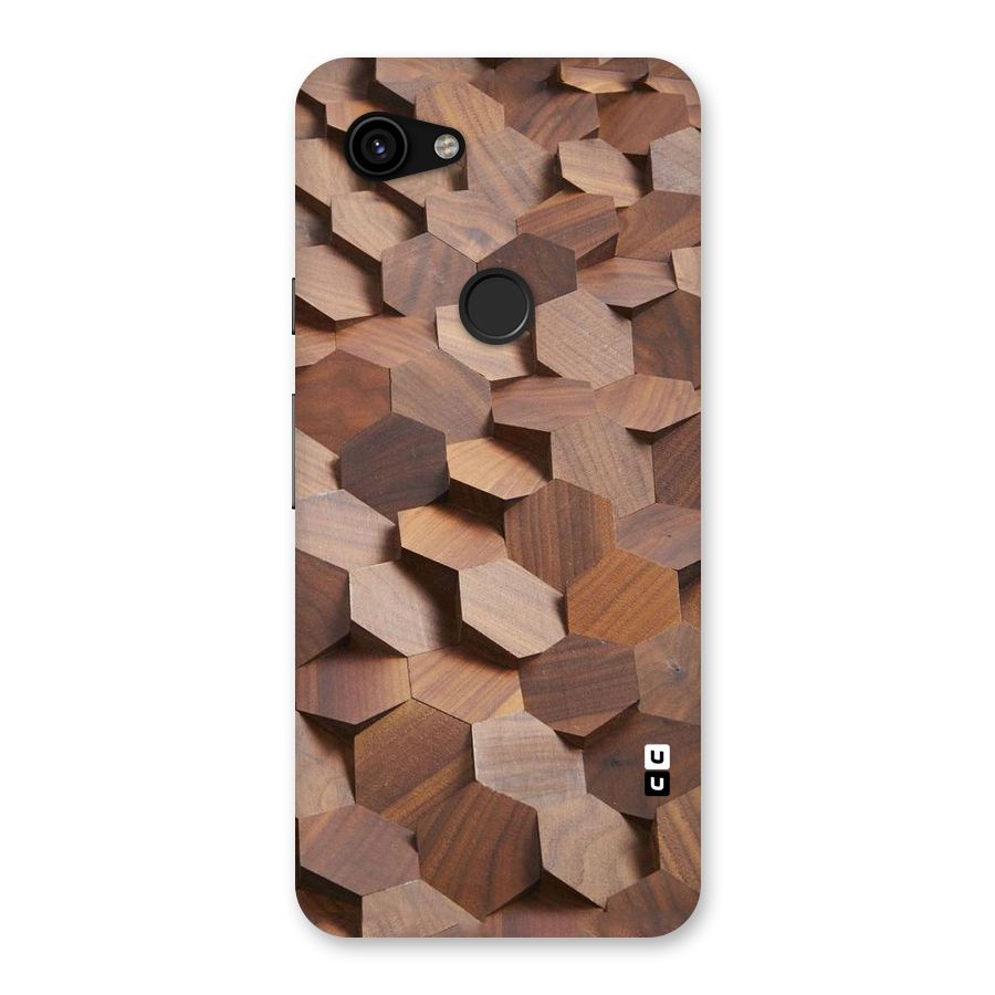 Uplifted Wood Hexagons Back Case for Google Pixel 3a