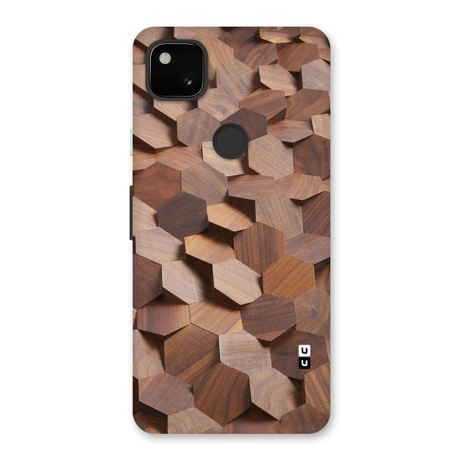 Uplifted Wood Hexagons Back Case for Google Pixel 4a