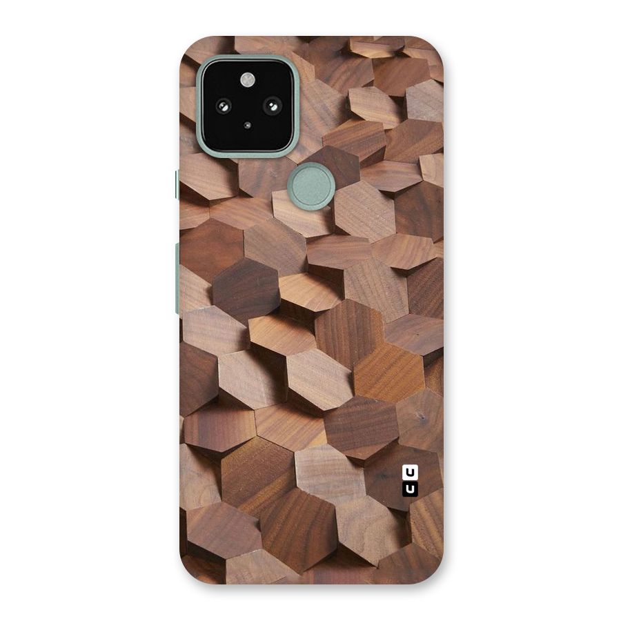 Uplifted Wood Hexagons Back Case for Google Pixel 5