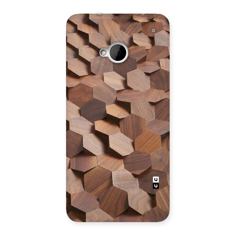 Uplifted Wood Hexagons Back Case for HTC One M7