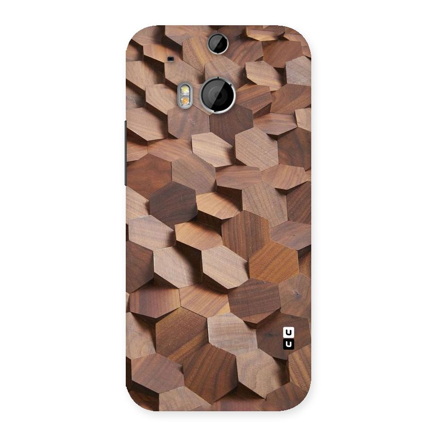 Uplifted Wood Hexagons Back Case for HTC One M8